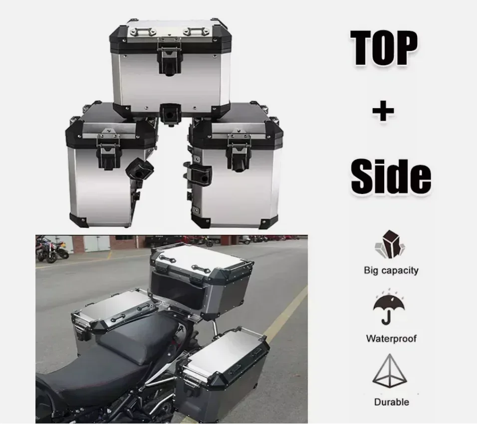 

High quality and ultra large space motocycle Top Side Cases Box set for BMW F750GS F850GS R1200GS ADV 14-18 R1250GS ADV 18-22