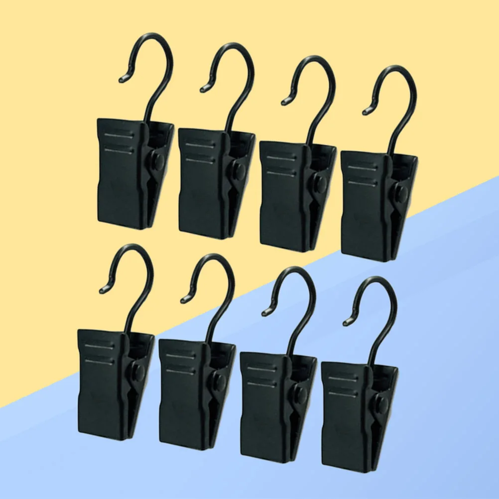 60 قطعة مقاطع الستار حلقات الستائر الحديدية السوداء الصلبة حافة سهلة التركيب لستائر الجيب الصغيرة كليب حلقة الستائر هوك الستار #6