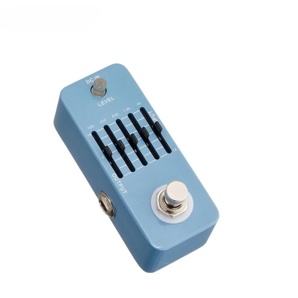 Mini Guitar Equalizer Effect Pedal 5-Band Graphic EQ True Bypass Full Metal Shell Guitar Accessories