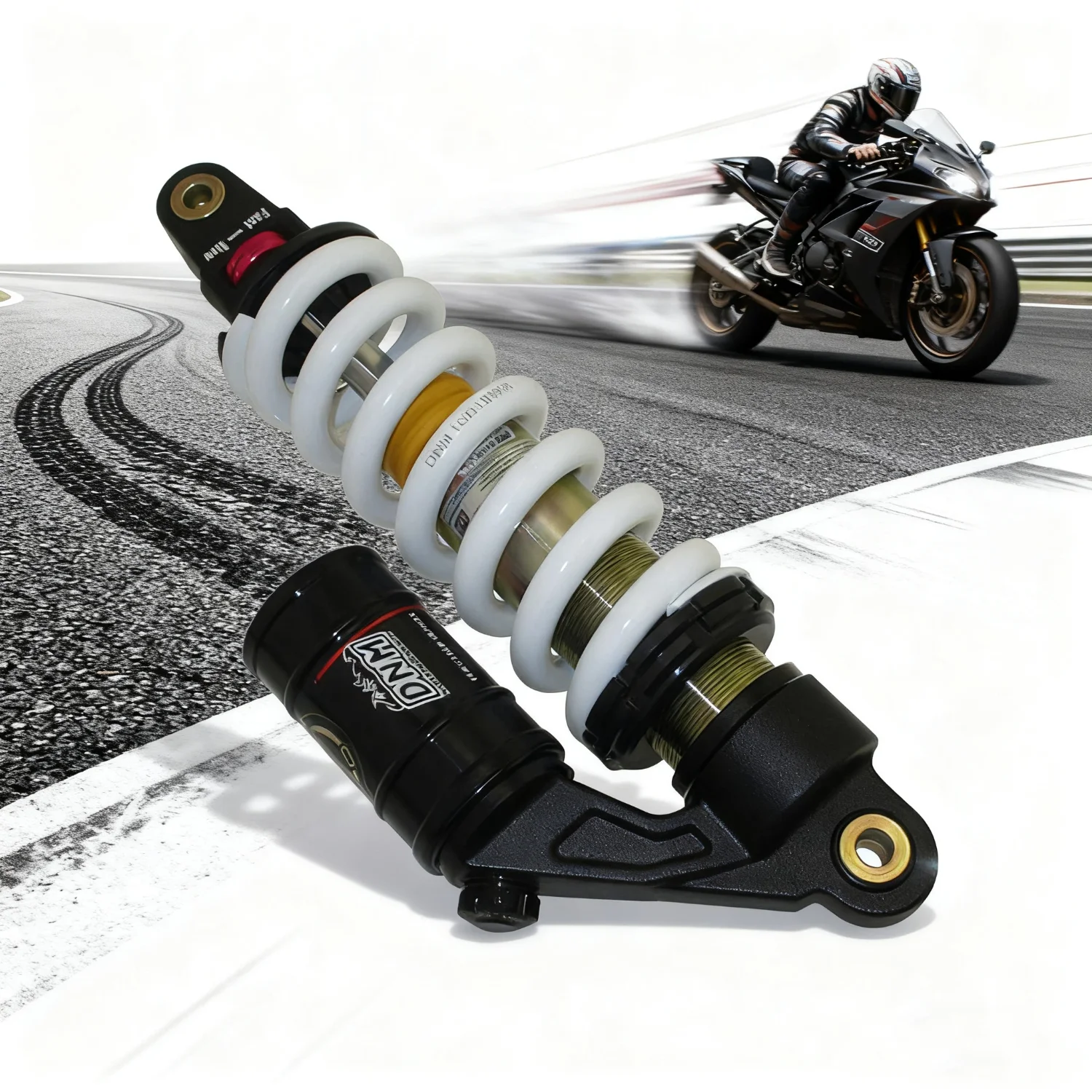 Motorcycle Rear Air Shocks Absorber DNM MTG-RC 360mm1000LBS Suspension For SYM Scooter RSZ Cygnus Gryphus E-BIKE Pit Dirt Bike