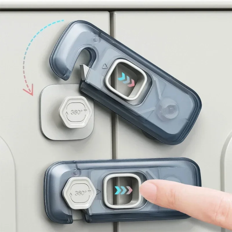 vvocci 10Pcs Baby Safety Child Lock Child Cabinet Safety Lock For Freezer Door Home Refrigerator Fridge Catch Lock Toddler Kids