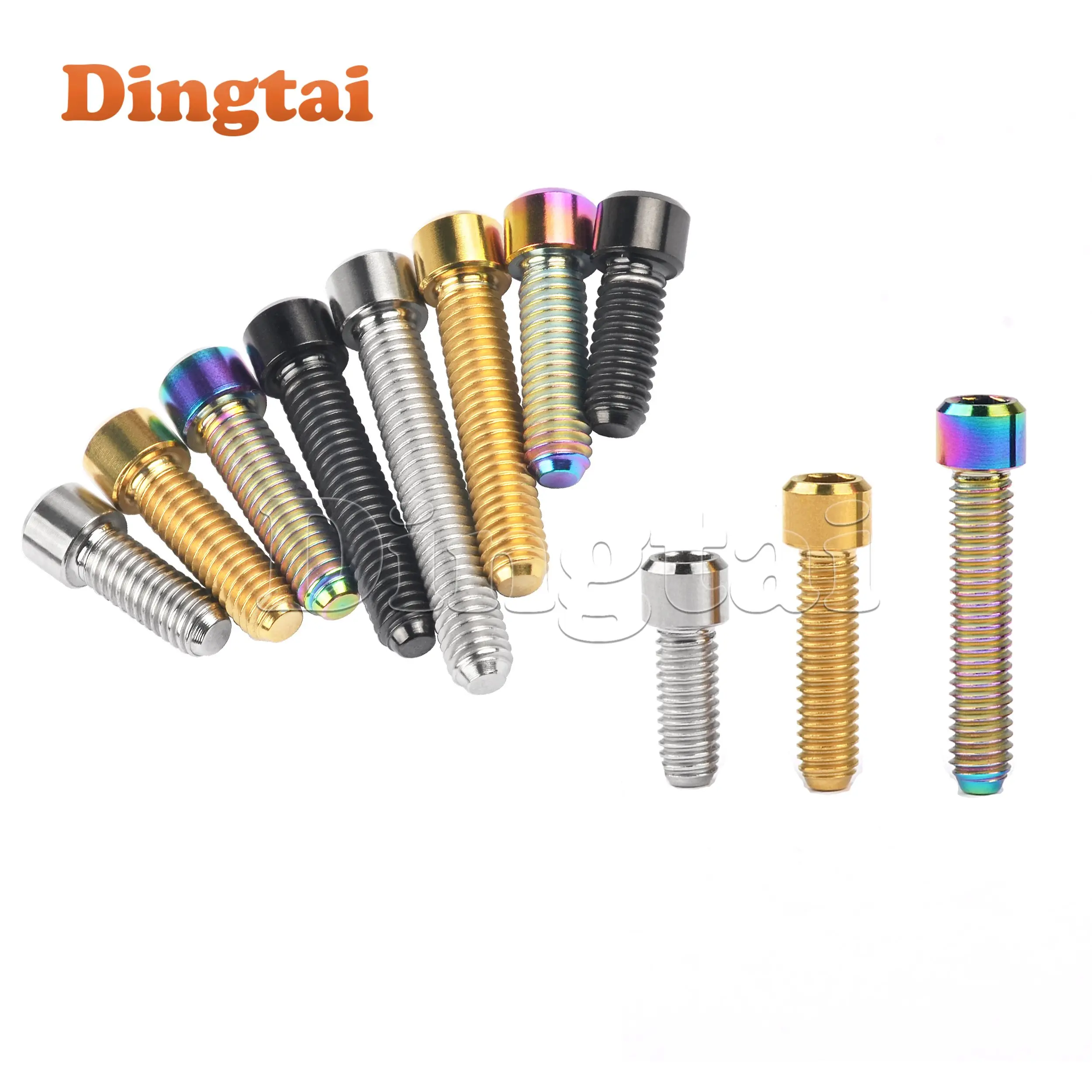 Dingtai Titanium Bolt M4x10/13.5/15/20/25mm  Head Bolt Hexagonal Titanium Screws Fasteners for Bicycle - Image 4
