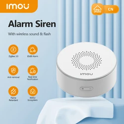 IMOU WiFi Alarm Siren Smart Life 85dB Loud Speaker ZigBee 3.0 with Strobe Flash Siren Long Endurance for Home Security System