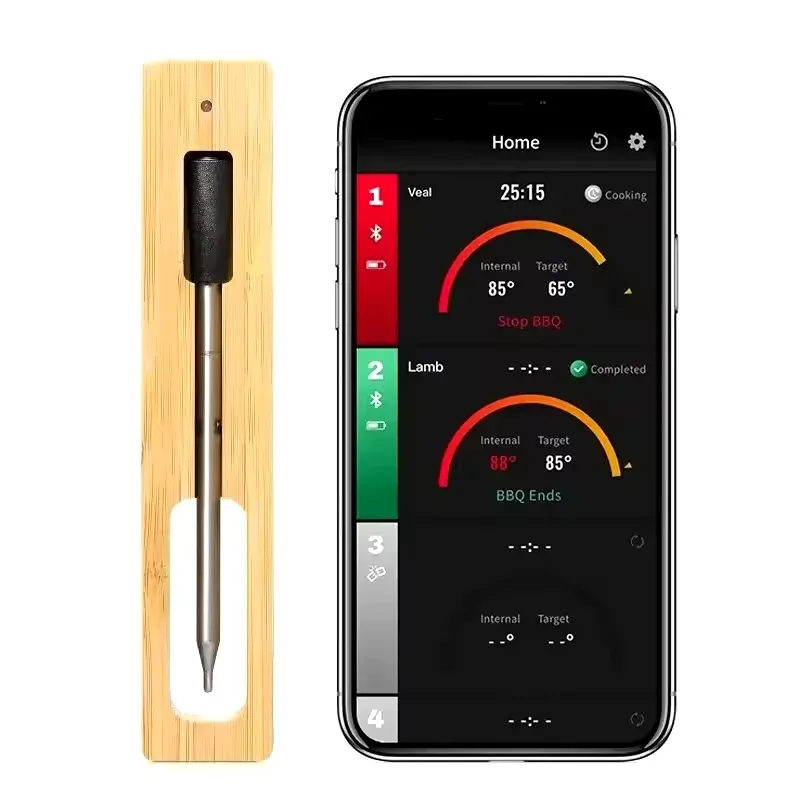 Oven BBQ Beef Bluetooth Temperature Gauge BBQ Smart Wireless Meat Food Temperature Gauge Kitchen Cooking