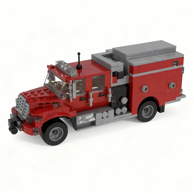 475pcs MOC Fire Department Type 3 Brush Creator Model Building Blocks Toy Gift Creative Display Collectible Desk Premium Adult