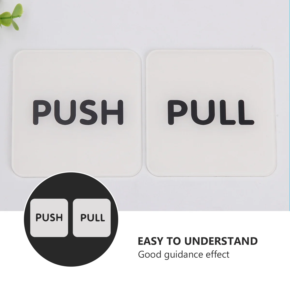 Entrance Exit Door Sticker Office Sign Stickers Emblems Push Pull for Salon Window Signs White