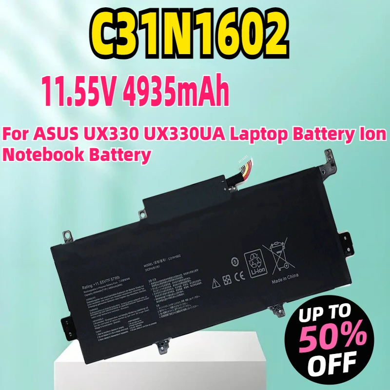

New Laptop Battery C31N1602 for ASUS UX330 UX330UA Laptop Battery Ion Notebook Battery