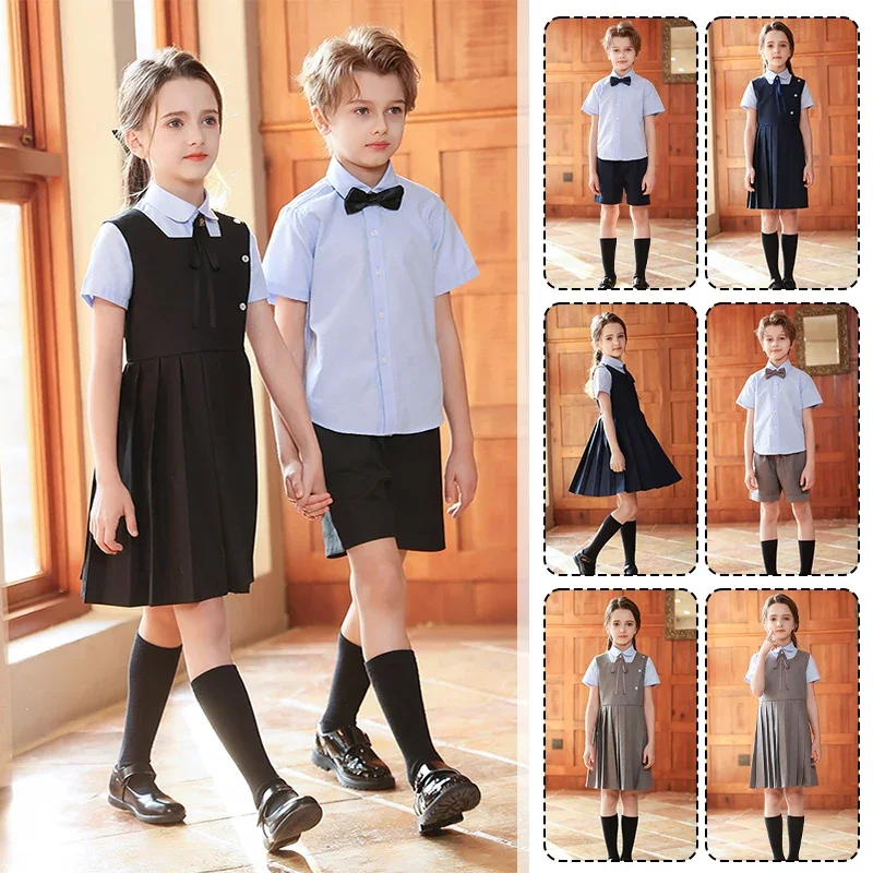 girl-summer-evening-dresses-kindergarten-school-uniform-boys-shirt-shorts-bowtie-wedding-suit-children-performance-costume
