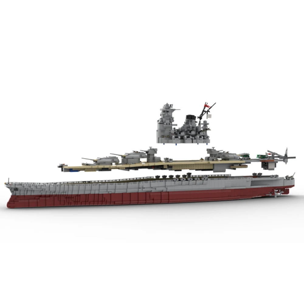 1:200 Yamatoed World Military Warship Space Battleship Building Blocks Set Cruiser Ship Display Simulation Toys Adults Gifts