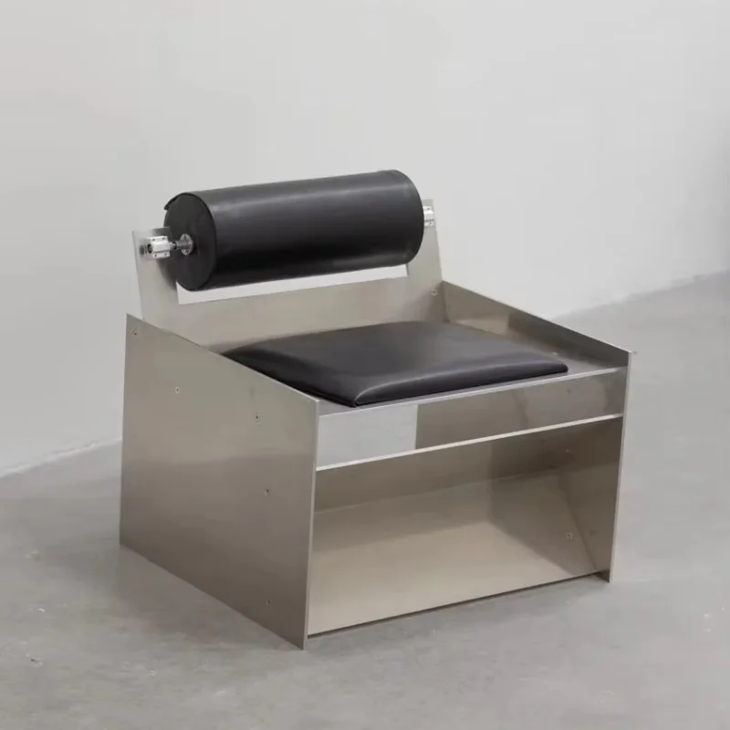 

Full Leather Sofa Set Stainless Steel Home Furniture Elegant Waiting Chair for Living Room or Hotel/Gym