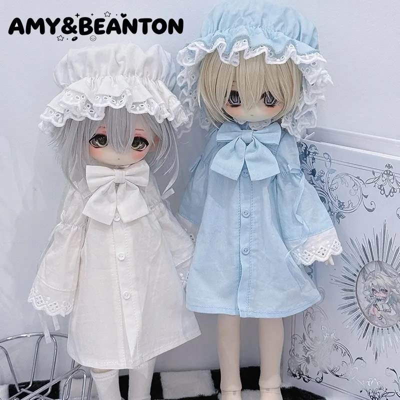 robes-de-pyjama-a-oreilles-de-lapin-vetements-pour-poupees-bjd-tete-1-3-pour-corps-1-6-y2k-rose-bleu-blanc-2-couleurs-tenue-pour-poupees-accessoires-de-deguisement-et-de-jeu