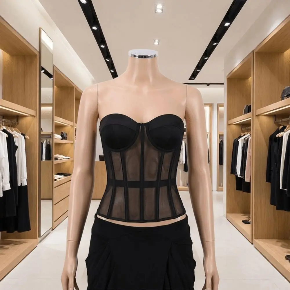 Streetwear Sleeveless Slim Crop Top Fishbone Sexy Camisole with Pads Spicy Girls Style Skin-friendly Women Underwear Lady