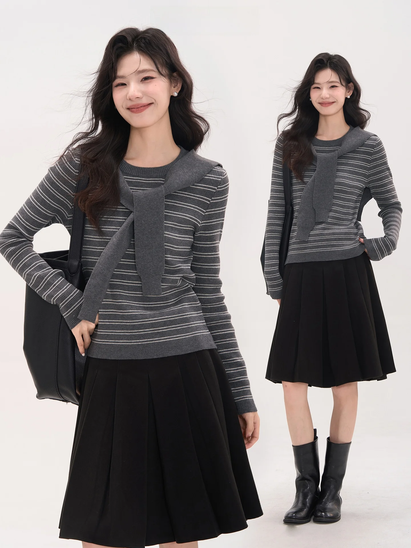

Heme Window Flower Field Vintage Sle Women's Knitted Long Sve oulder Sug round Ne Slim Fit Top Patchwork Design