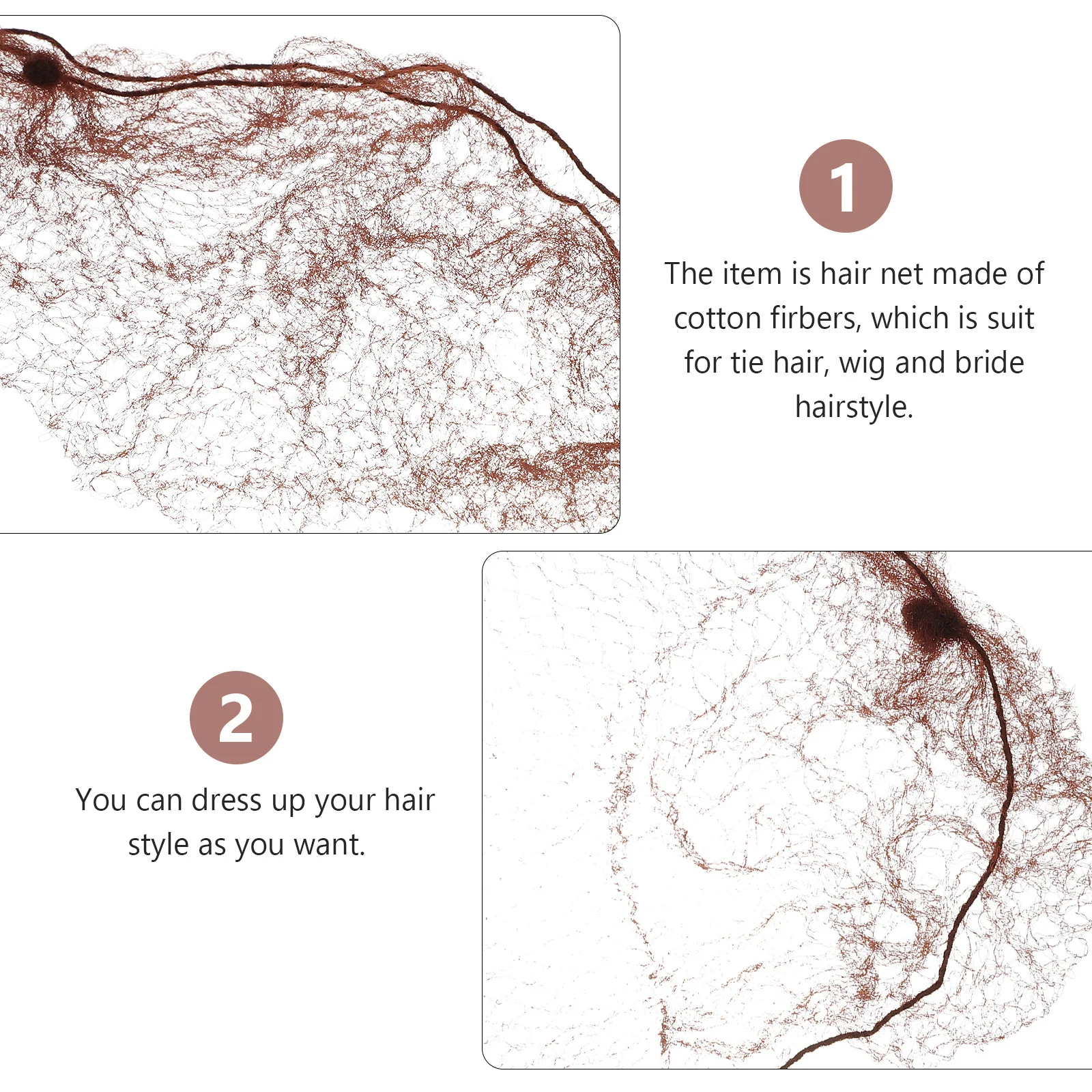 

50 шт. сеток для волос: эластичные, невидимые, из хлопкового волокна, удобные, мягкие чепчики для надежной фиксации прически в больнице, лаборатории, ресторане