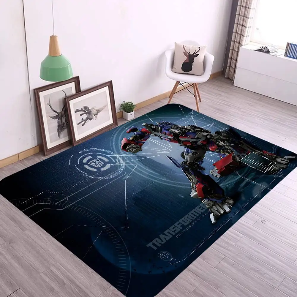 Mecha cool Autobot T-Transformers Entrance Door Mat Washable Non-Slip Living Room Sofa Chairs Area Mat Kitchen Welcome Doormat