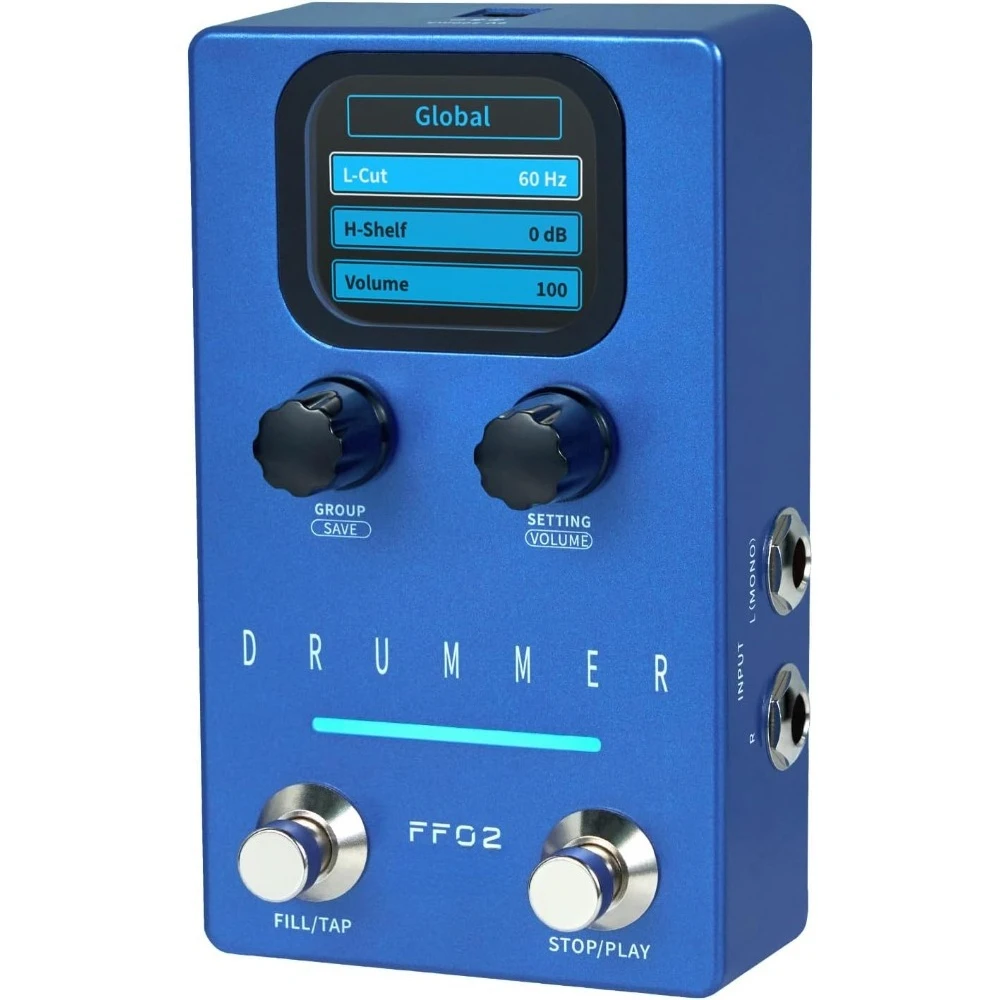 

Гитарная педаль-друммейк с 121 барабанным ритмом, 11 жанрами, функцией Tap Tempo, стерео I/O для живого выступления и студии