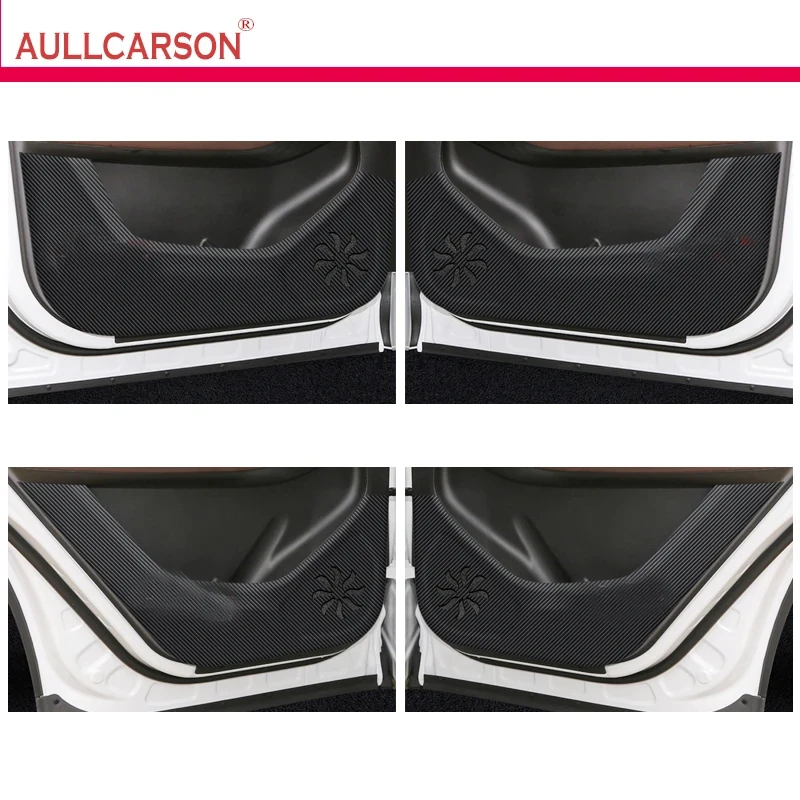 

For Chery Jetour X90 Plus 2023 2024 Door Anti Kick Pad Protection Stickers Carbon Fiber Inner Side Edge Film Car Accessories