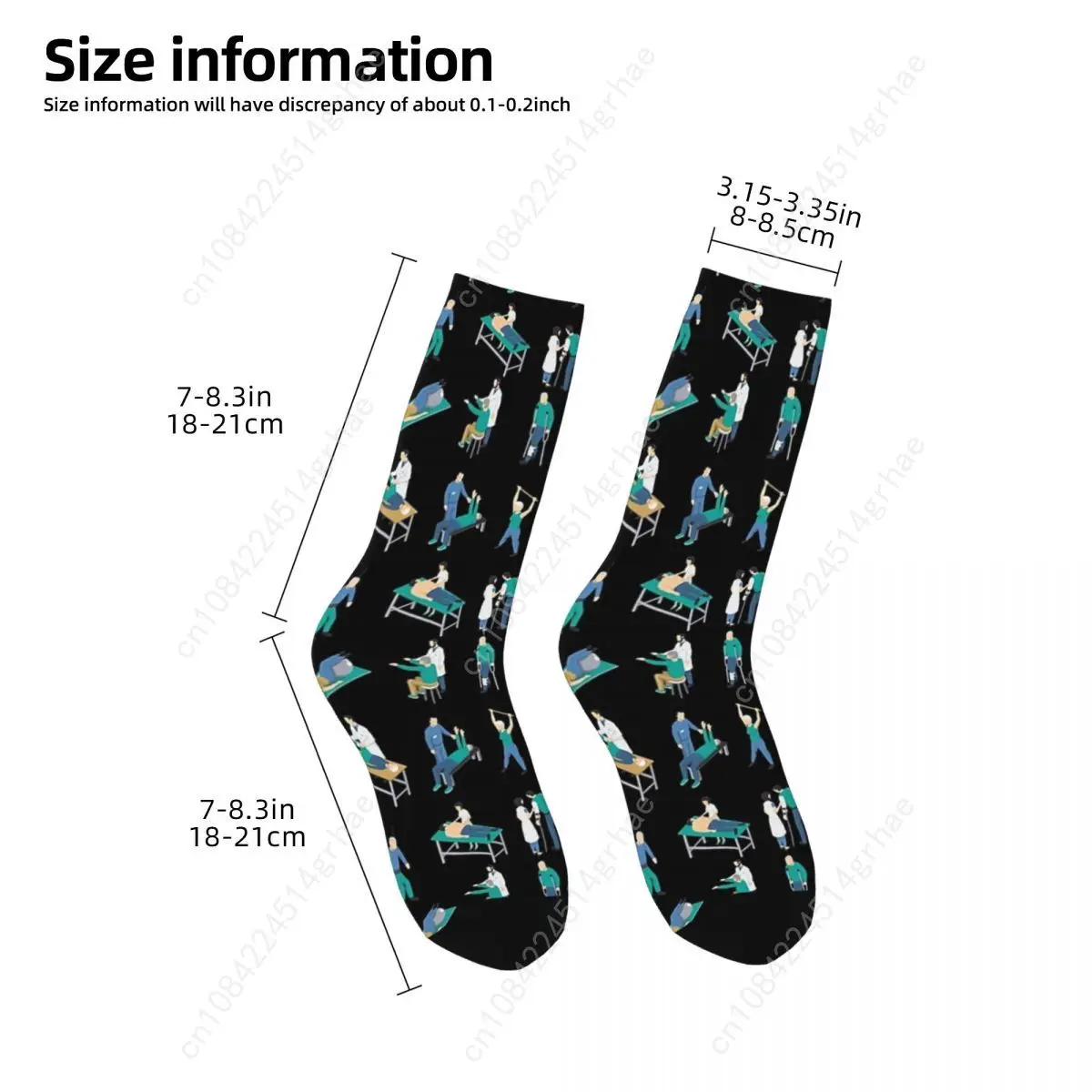 Physiothérapeute physiothérapeute cadeau de soins de santé chaussettes bas doux toutes saisons chaussettes longues pour homme femme cadeau d'anniversaire