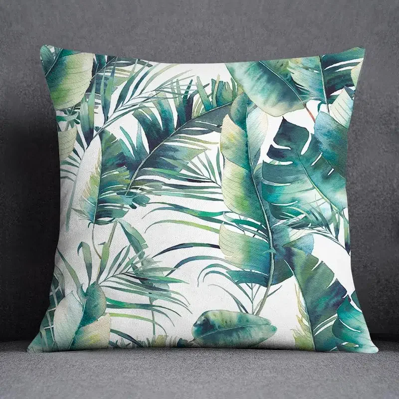 Modern Simple dark green Flower Animal Pattern Cushion Cover Home Living Room Office Sofa Decorative Pillow Case