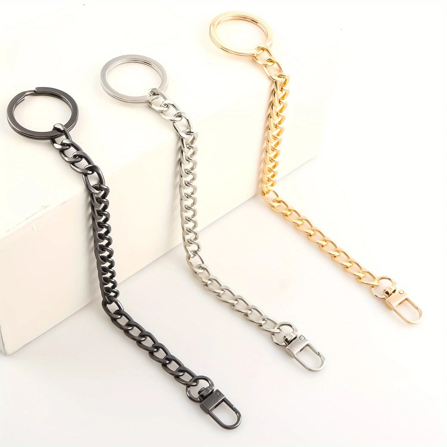 

Брелки для ключей в стиле панк, уличный брелок для ключей, металлический кошелек, поясная цепочка, брелок для брюк, унисекс, цепочка для кошелька «сделай сам»