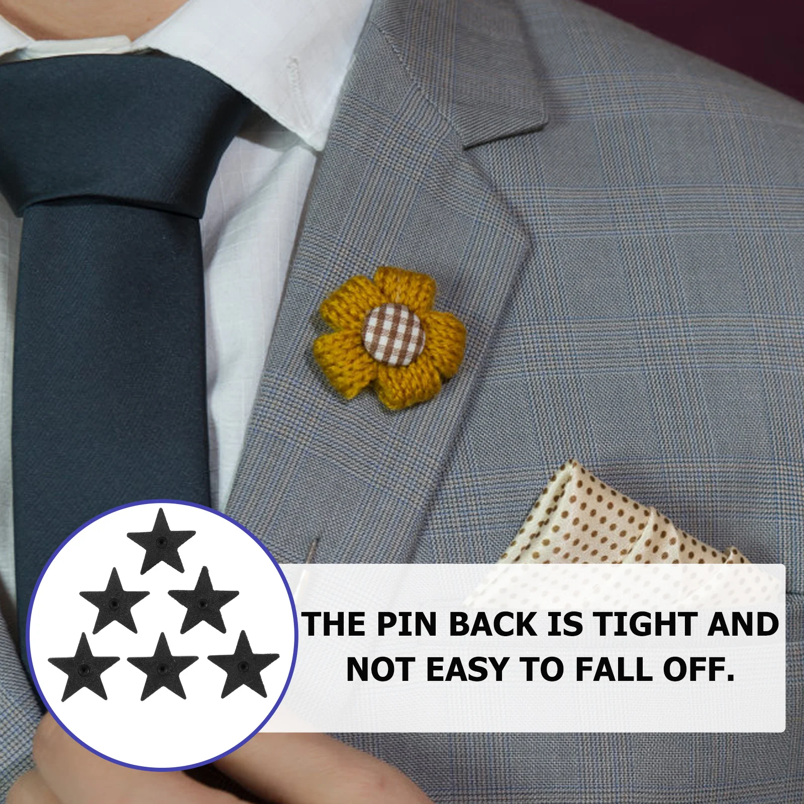 

100Pcs Butterfly Pin Replaceable Star Shape Locking Clutch for Enamel Pins Lapel Pins Badge Making DIY Crafts