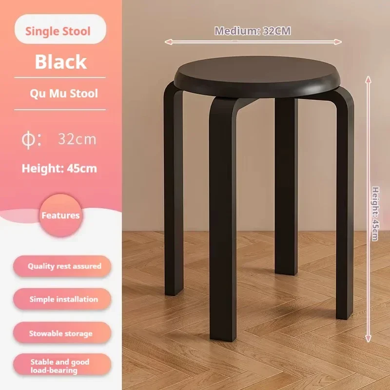 

Gamer Chair Dining Stool High Kitchen Stool Dining Room Furniture Storage Wooden Vintage ChairTabouret Design Round Office