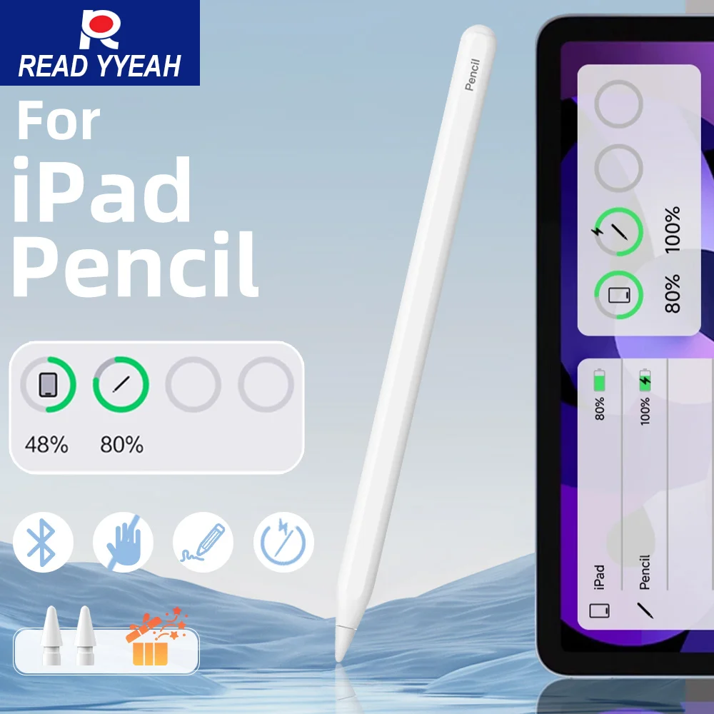 

New Magnet Stylus Pen For Apple Pencils Wireless Charging For iPad 2025 2024 2023 2022 2021 2020 2019 2018 iPad Pen Accessories