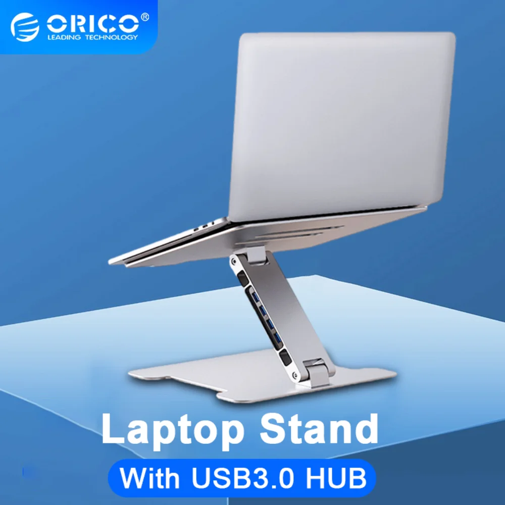 

Складная подставка для ноутбука ORICO USB 3,0, алюминиевый стоечный столик для ноутбука, аксессуары для охлаждения ноутбука macbook pro