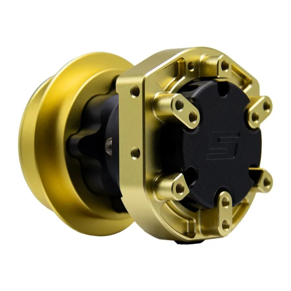 SIMUBE HUB for Fanatec,Gold anodised aluminium monocoque,Ultra sturdy and lightweight space frame design