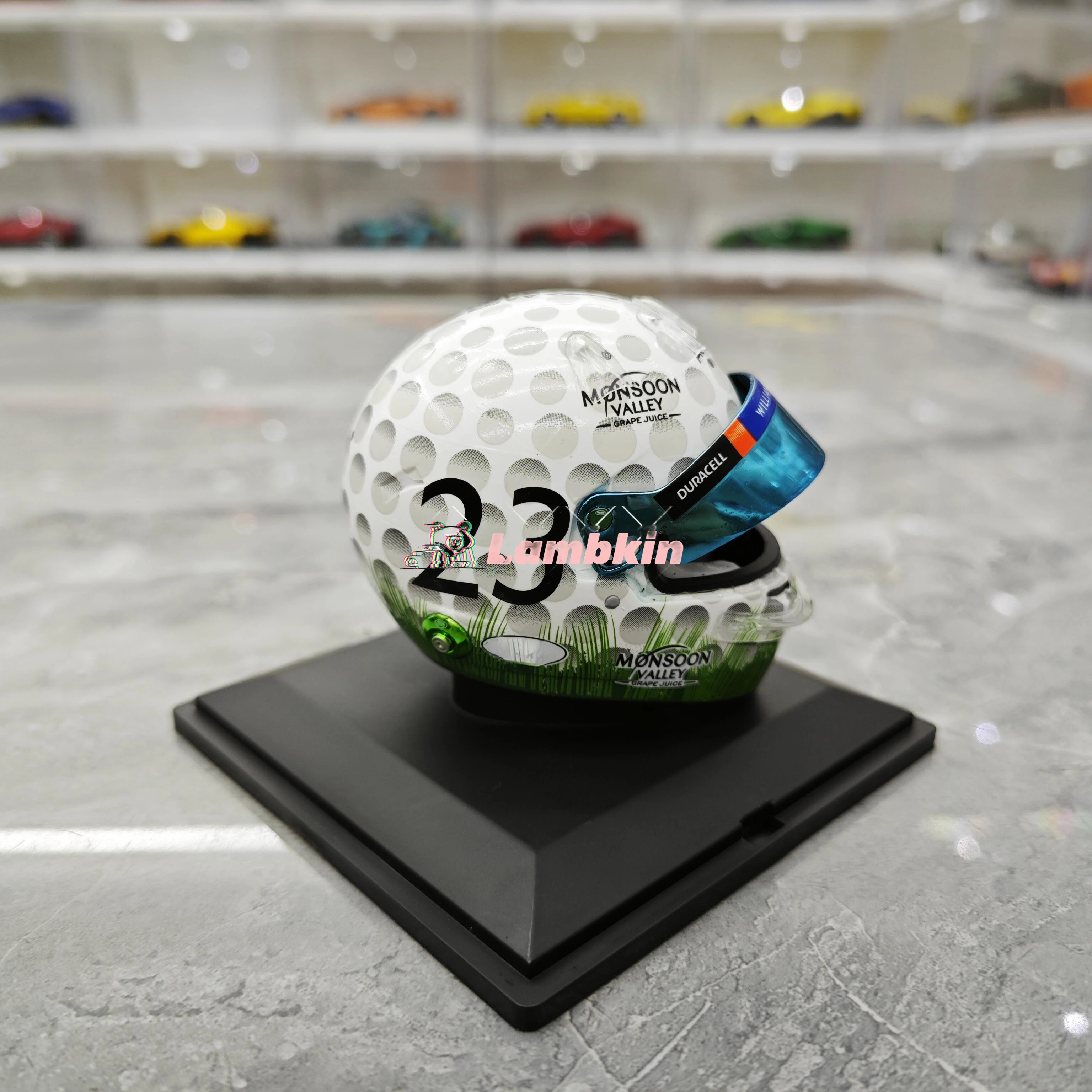 Spark 1/5 2023 Miami Williams Racing Albon F1 Helmet Model Commemorative Gift Miniature