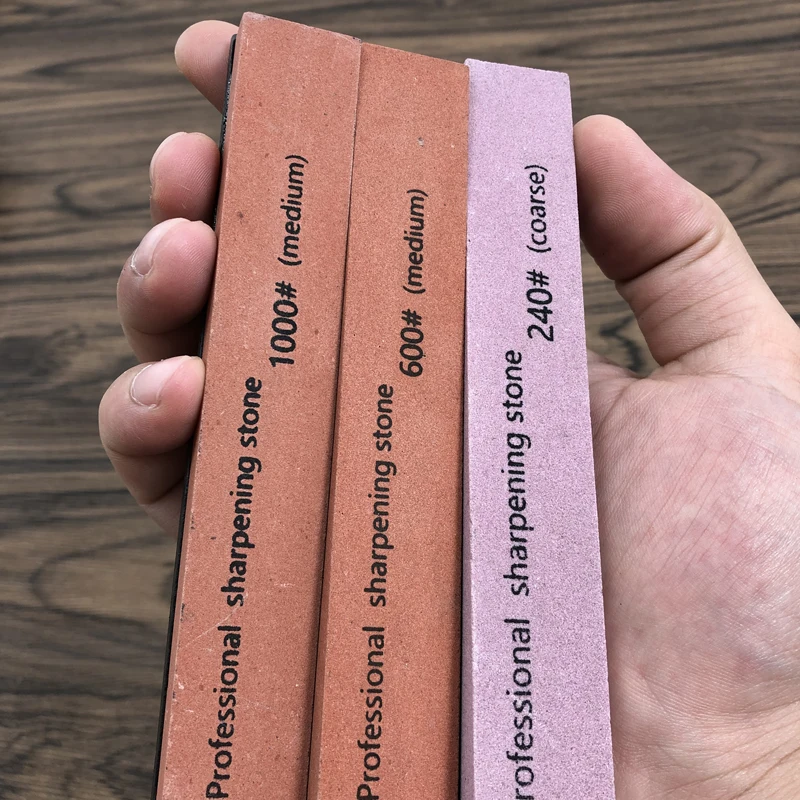 White alundum 3pcs Thick 240 600 1000# knife sharpener Single Angle sharpener stone Honing System sharpening stone Whetstone