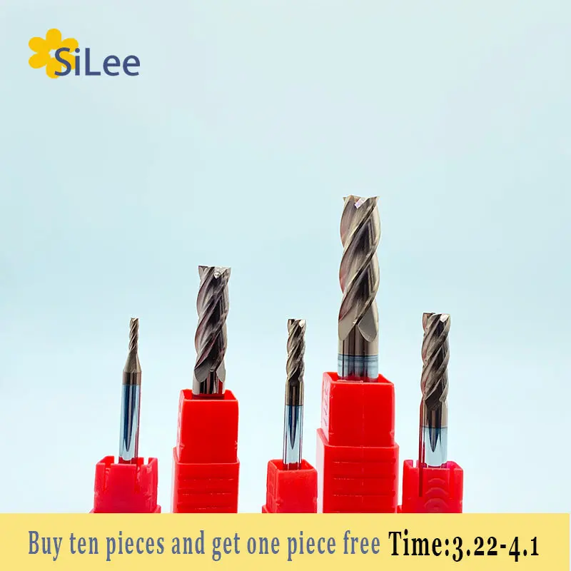 HRC55 Carbide End Mill 4Flutes Milling Cutter Alloy Coating Tungsten 1 2 4 5 6 8 10 12mm Cutting Tool CNC Endmills For Steel