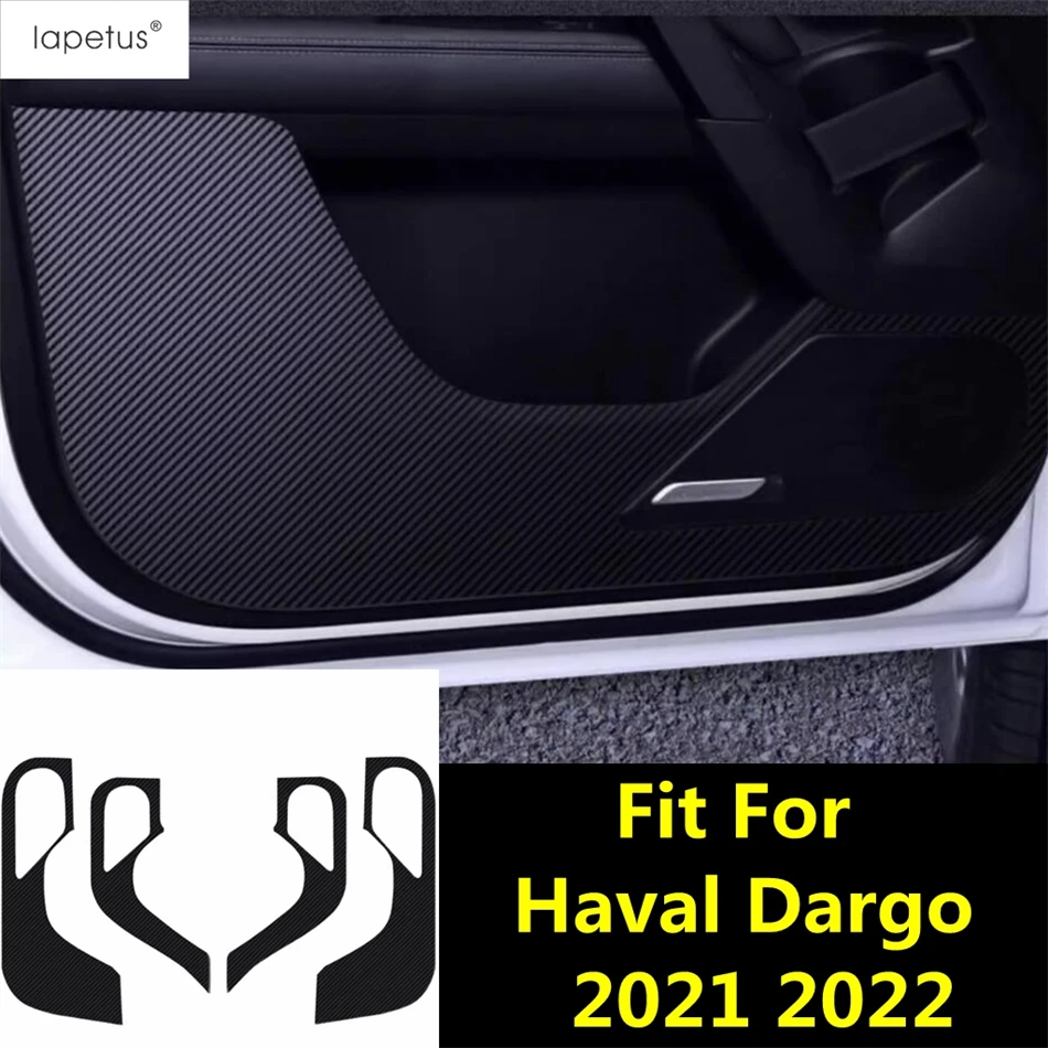 

For Haval Dargo 2021 2022 Car Door Anti Kick Pad Protection Inner Door Side Edge Film Carbon Fiber Stickers Accessories Interior