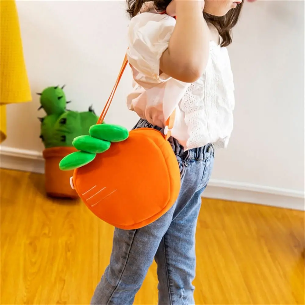 Candy Bag Strawberry Carrot Kids Plush Bag Cute Fruit Messenger Plush Shoulder Bags Phone Bag Handbags Crossbody Bag School Bag