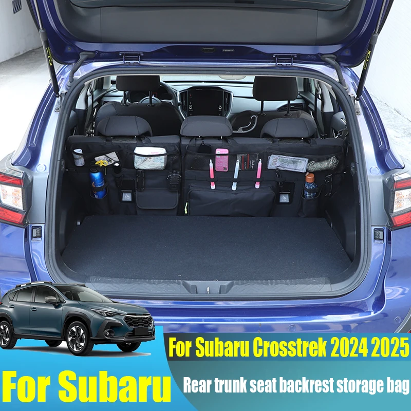 

Для Subaru Crosstrek 2024 2025 задний багажник, спинка сиденья, подвесная сумка для хранения багажника, сумка для хранения автомобиля, модификация деталей
