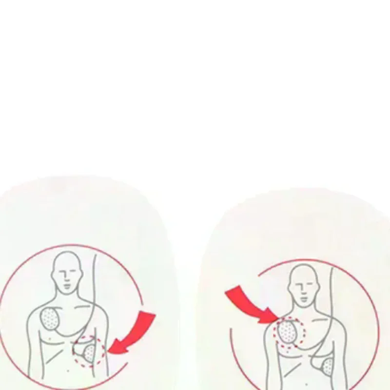 1 Pair AED Training Device Patches First Aid Training Replacement Pads Adult Kid Training Universal Trainer