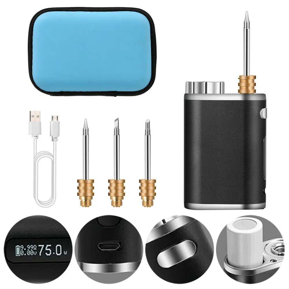 Electric Soldering Iron Portable Wireless Charging Soldering Iron With USB Soldering Tool With Soldering Iron Tip Rechargeable