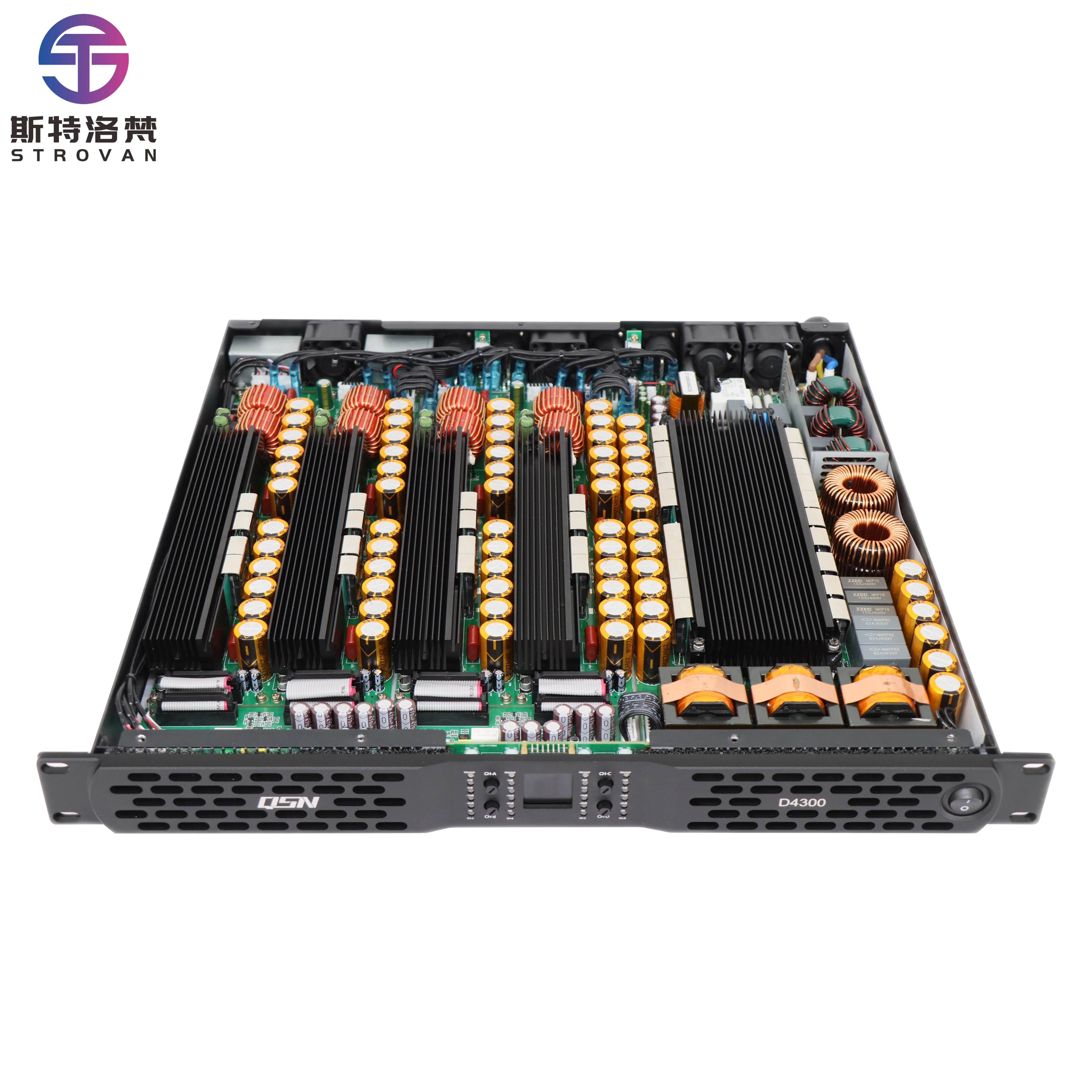 

Low Moq 4*3000W Class D Amplifier Professional Grade 4 Channel Audio Power Amplifiers Suitable for Stage Concerts