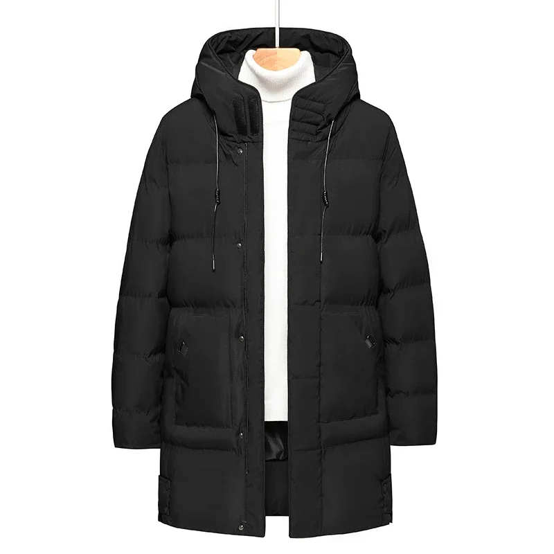 Fashion Vogue Long Down Coat Men Nice Pop Winter Warm Baggy Hooded Down Jacket Male Thickened Casual Fashion Men Coat