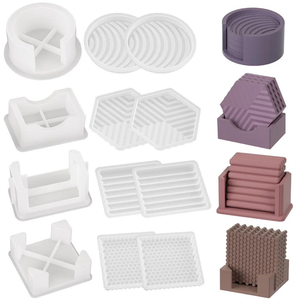 

Coaster Kits Silicone Mold DIY Epoxy Resin Ocean Series Gypsum Cup Tray Storage Base Mold Handmade Crafts Gift Home Decoration