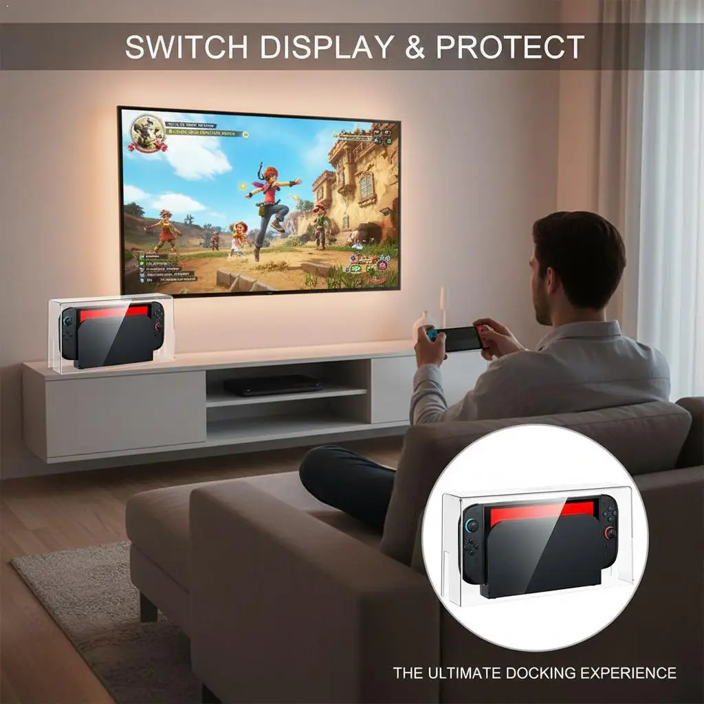 

Акриловый пылезащитный чехол для игровой консоли Nintendo 2 - Прозрачный водонепроницаемый жесткий чехол, пылезащитные игровые аксессуары