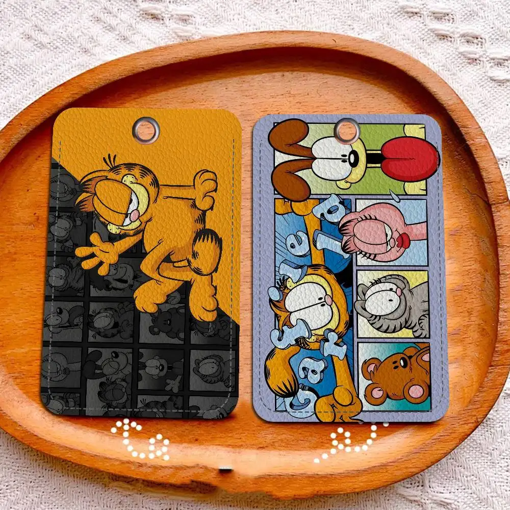 G-Garfields Cartoon Cute Cartoon Inteated Elevator Card Acc Control Card Keychain Protective Cover Gift Keychain