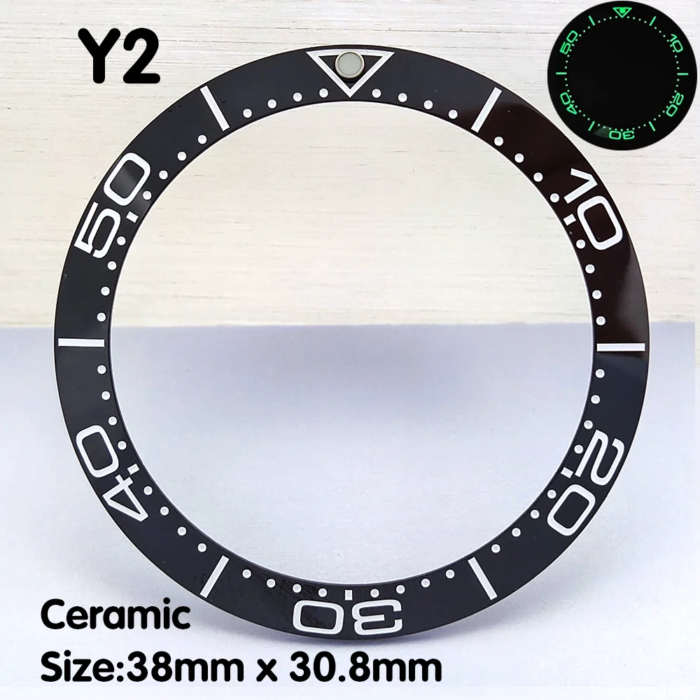 Ceramic Bezel C3 Full Luminous Bezel 38mm Sloping Bezel Fits 40mm Men\'s Watch Ring Replacement Parts High Quality Watch Bezel