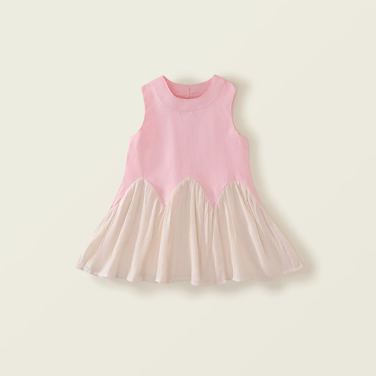 

2025 New Arrival Girls Sleeveless Patchwork Pink Roupa Infantil Menina Cute Party Dress Custume 3-11T