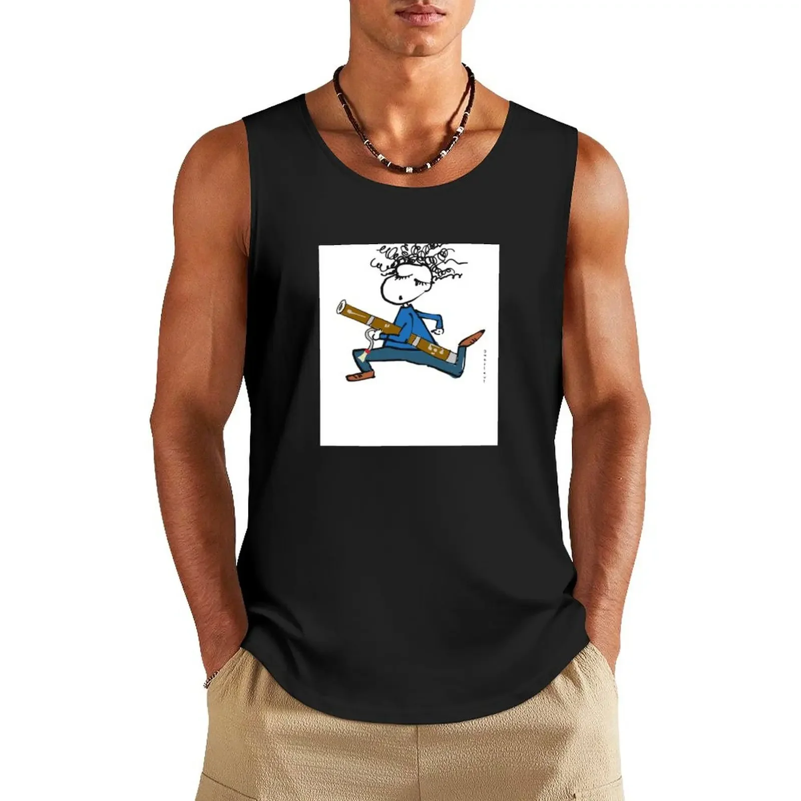 Running bassoonist Tank Top Sportswear for men sleeveless shirt man T-shirt man