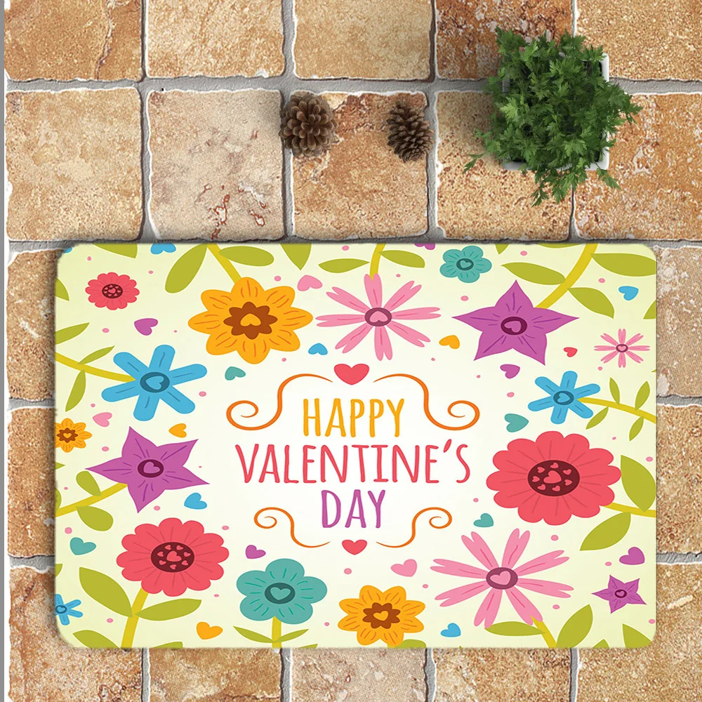 

VIKAMA Flannel Creative Printing Color Cartoon Cartoon Mat Household Simple Dirt and Wear Resistant Mat