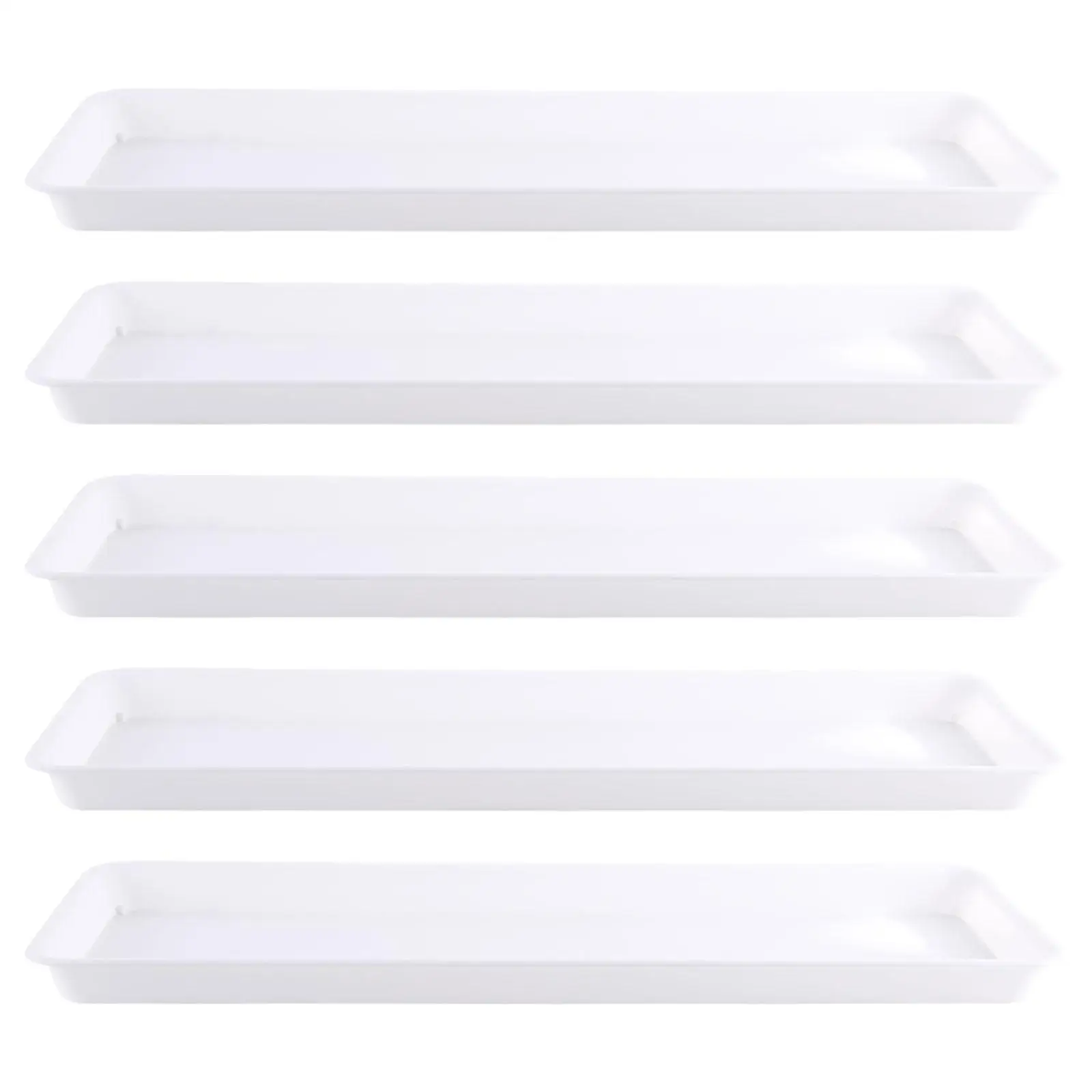 Plant Saucers Set Durable Plastic Planter Trays Water Catcher for Home Office Balcony Garden Flowers Windowsill