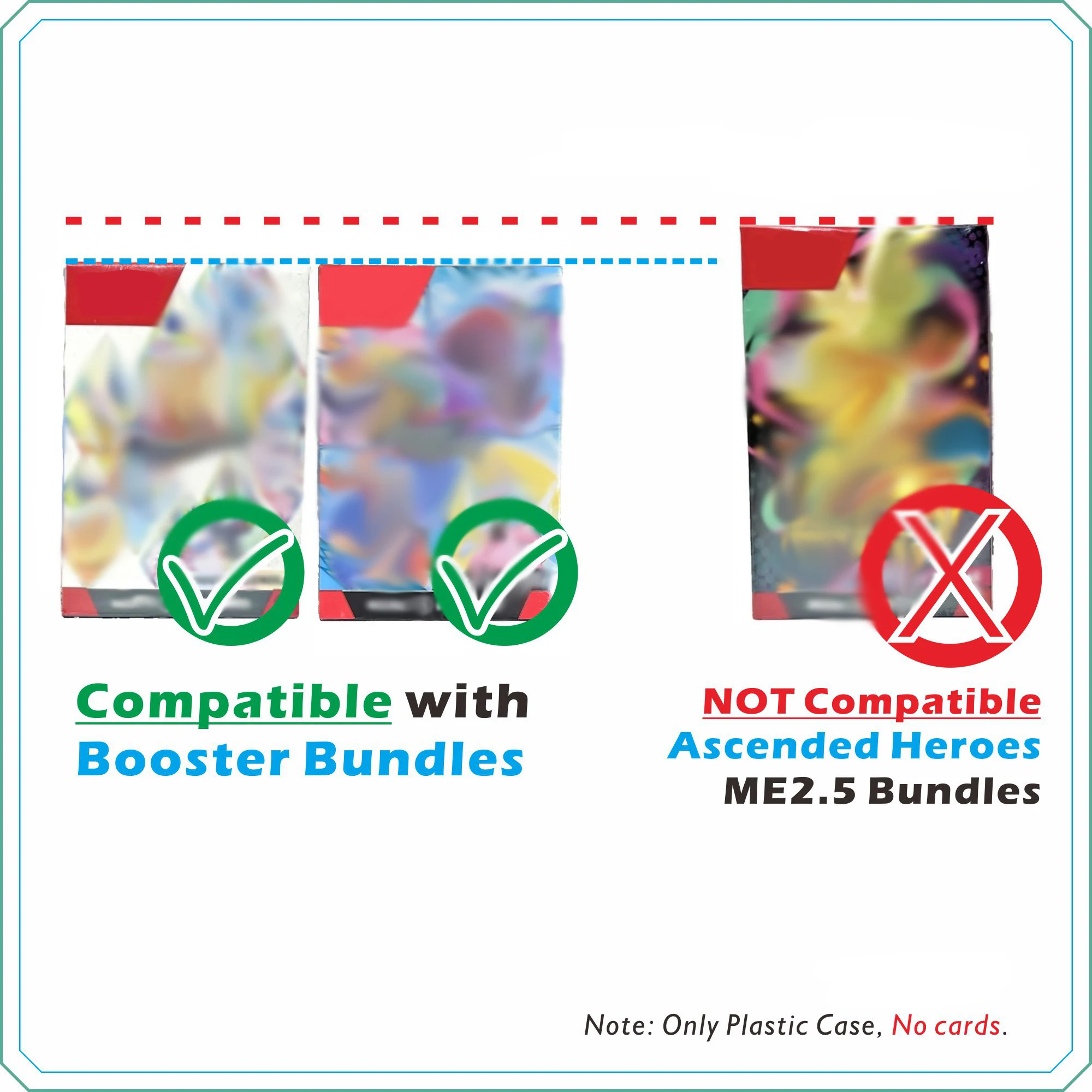 10PCS Plastic Protector Case 0.45mm Thick For Booster Bundle(NOT Compatible NEW Booster Bundle) Foldable Plastic Display Case