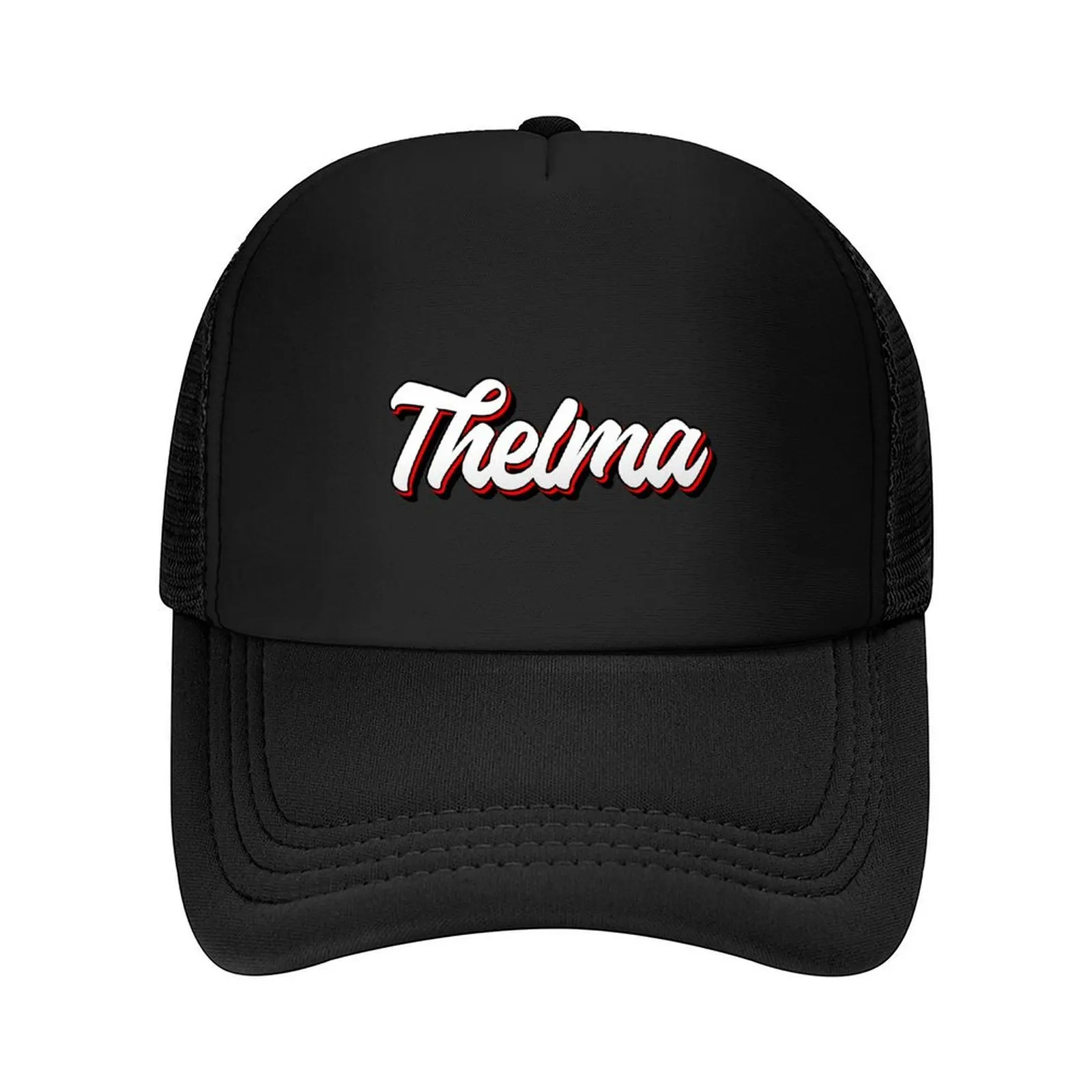

Retro Thelma Name Label (Black) Baseball Cap fun hats Military Tactical Cap Visor golf hat genuine Women Caps Men's