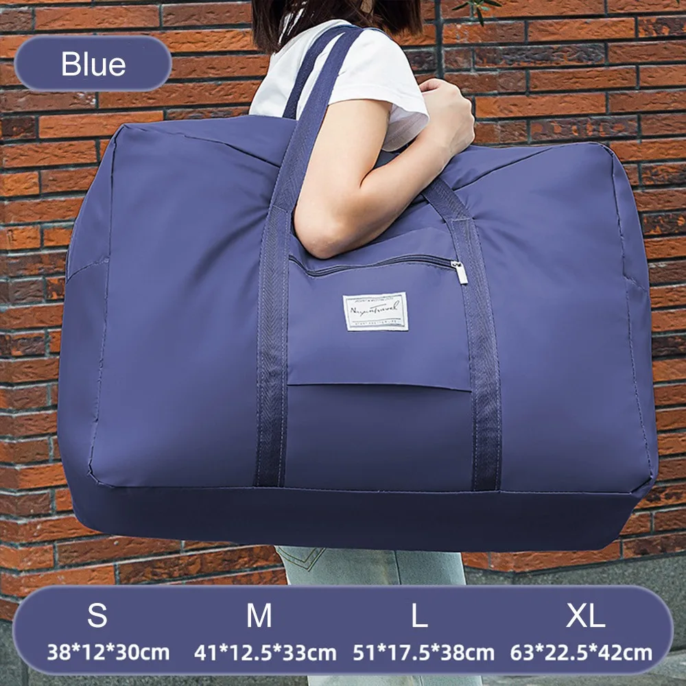 

Folding Travel Storage Bag Large Capacity Oxford Travel Luggage Bag Multifunction Waterproof Trip Handbags Clothes Organizer
